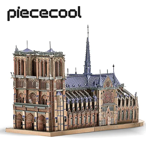 Piececool 3D Metall Puzzle Notre dame de Paris Modell Gebäude Kits DIY Jigsaw Jugendliche Spielzeug