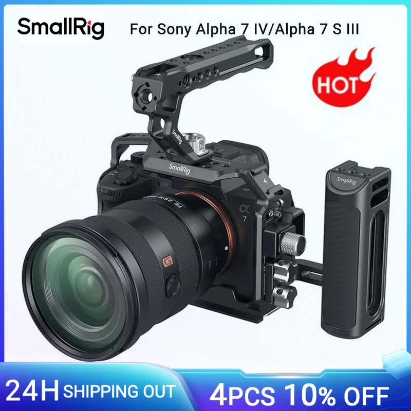 SmallRig Kompletter DSLR-Käfig für Sony Alpha a7iv A7 IV / Alpha 7S III Advanced Cage Kit L-Halterung Grundplatte für Sony A7IV A7m4 3669 Image