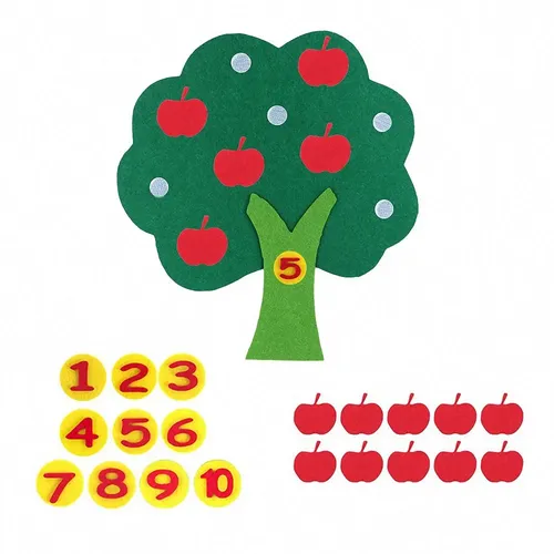Kinder Montessori Spielzeug Pädagogisches DIY Weben Tuch Apple Baum Math Spielzeug Lernen Spielzeug