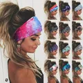 Tie Dye Radfahren Yoga Sport Schweiß Stirnband Frauen Schweißband Für Männer Frauen Yoga Haar Bands