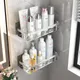 Badezimmer regal kein Bohr aufkleber Wandre gal Kleiderbügel Raum Aluminium Make-up Organizer