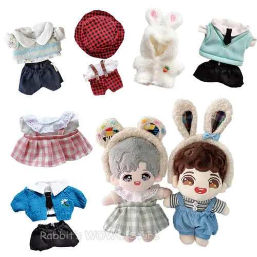 Puppe Kleidung für 20cm Idol Puppen Zubehör Plüsch Puppe Kleidung der Pullover Stofftier Puppen