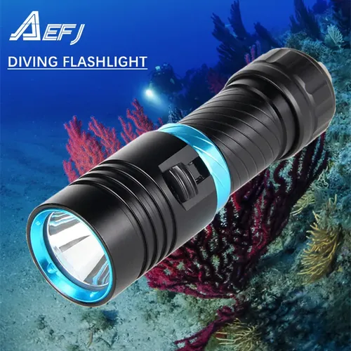 Gelb licht Wasserdichte IPX8 Unterwasser 80M Tauchen taucher Taschenlampe XM-L2 LED Weiß Licht Lampe