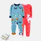 Neugeborenen baby winter warme overall pyjamas fleece gebunden footed overall jungen baby mädchen