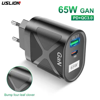 65W GaN Ladegerät Desktop Tablet Laptop Schnelle Ladegerät Typ C PD Schnell Ladegerät EU KR Stecker Adapter Für iPhone 13 12Pro Telefon Ladegerät Image