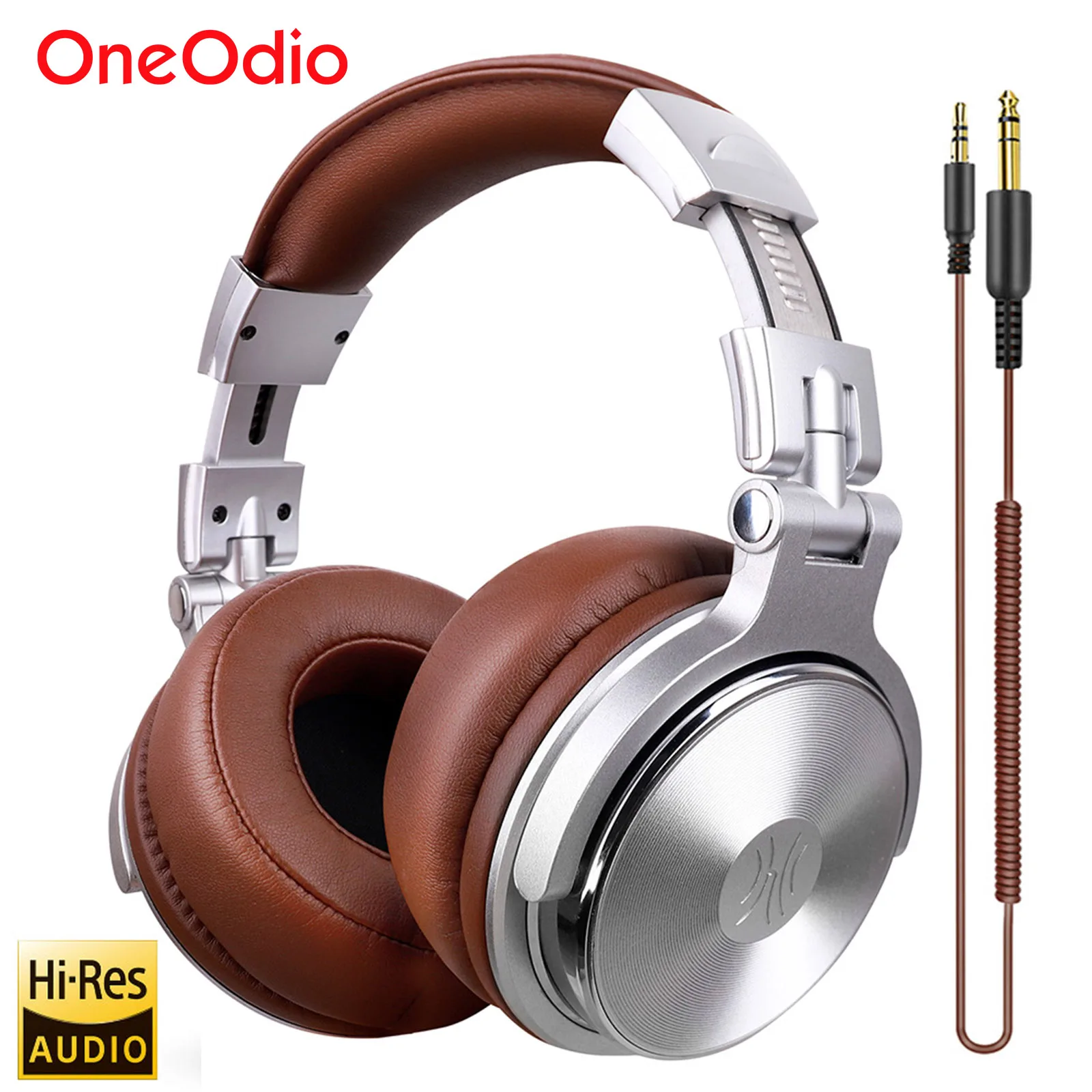 Oneodio Wired HiFi Kopfhörer Professionelle Studio DJ Kopfhörer mit Mikrofon über dem Ohr Hi-Res Headset Überwachung für AMP Gitarre Telefon Image