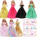 2023 neueste Kleid Barbies Prinzessin Kleid High Heels Schmuck geeignet für 30cm Puppe Zubehör bjd