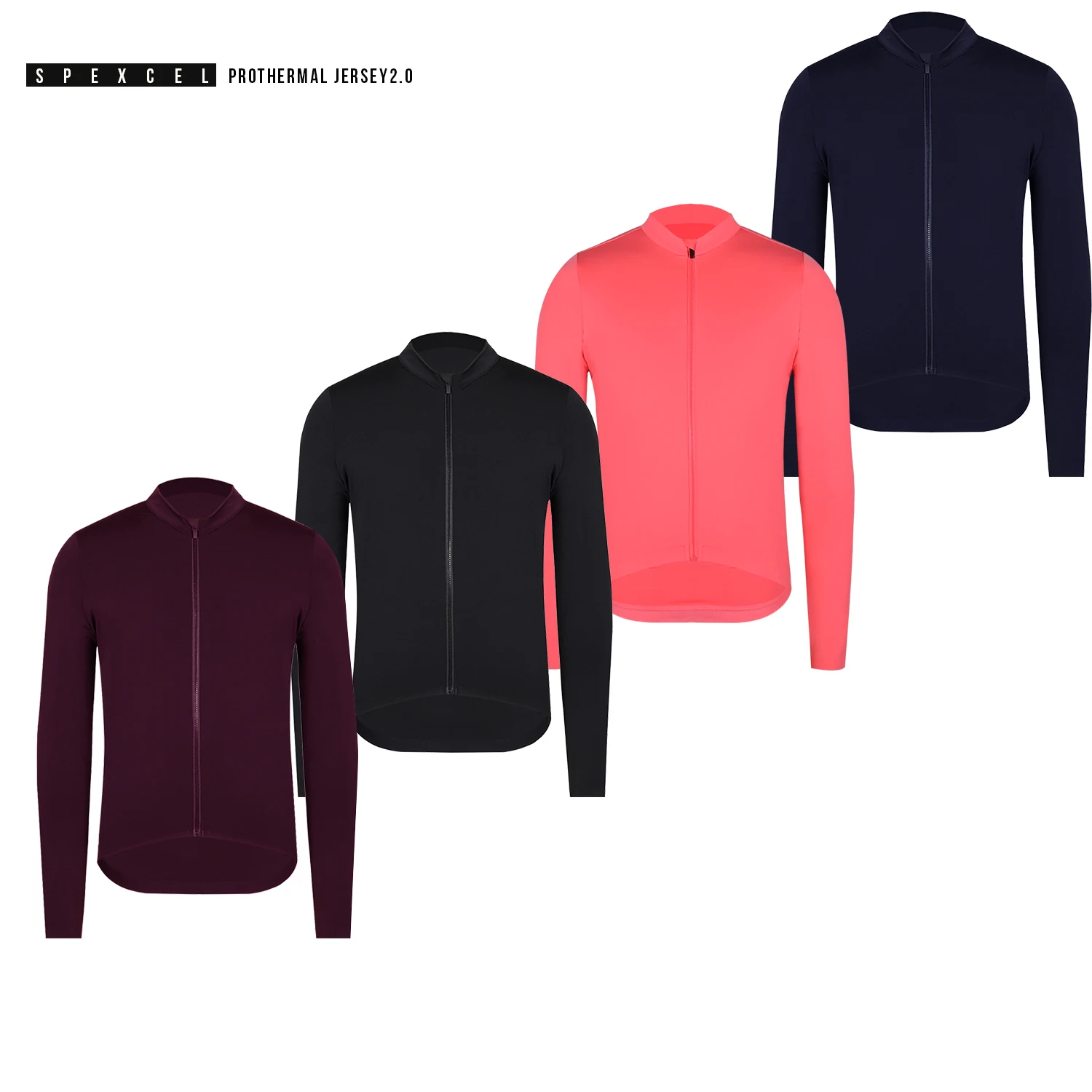 SPEXCEL 21, neues Update, Top-Qualität, Unisex, Pro Team Aero, Winter-Thermo-Fleece-Radtrikot, langärmlig, mit nahtlosem Prozess Image