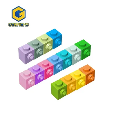Gobricks 10 Stück Moc 87087 Baut Partikel zusammen 1 x 1 Block-DIY-Bausteine mit Beulen, kompatibel Image