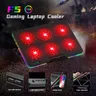 Coolcold RGB Beleuchtung Gaming Stil 6 Fans Led-bildschirm 12-15 6 zoll Laptop Cooling Pad Mit Handy
