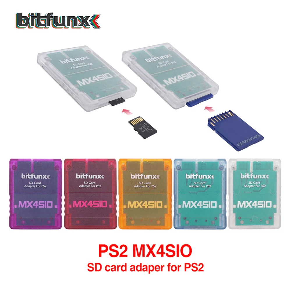 Bitfunx MX4SIO SIO2SD-Adapter für SD Mirco SD-Spielkartenleser für PS2 SONY Playstation 2-Konsolen Image