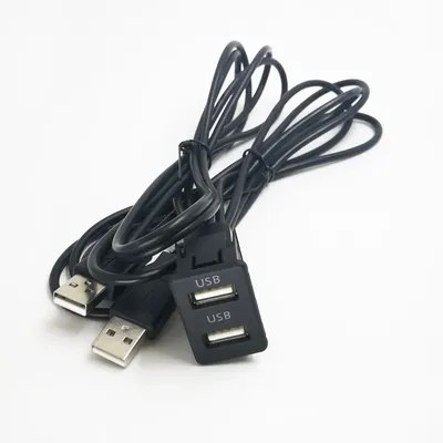 Biurlink 100cm Auto Boot DIY Unterputz-Buchse USB-Buchse Buchse zu Stecker Verlängerung kabel