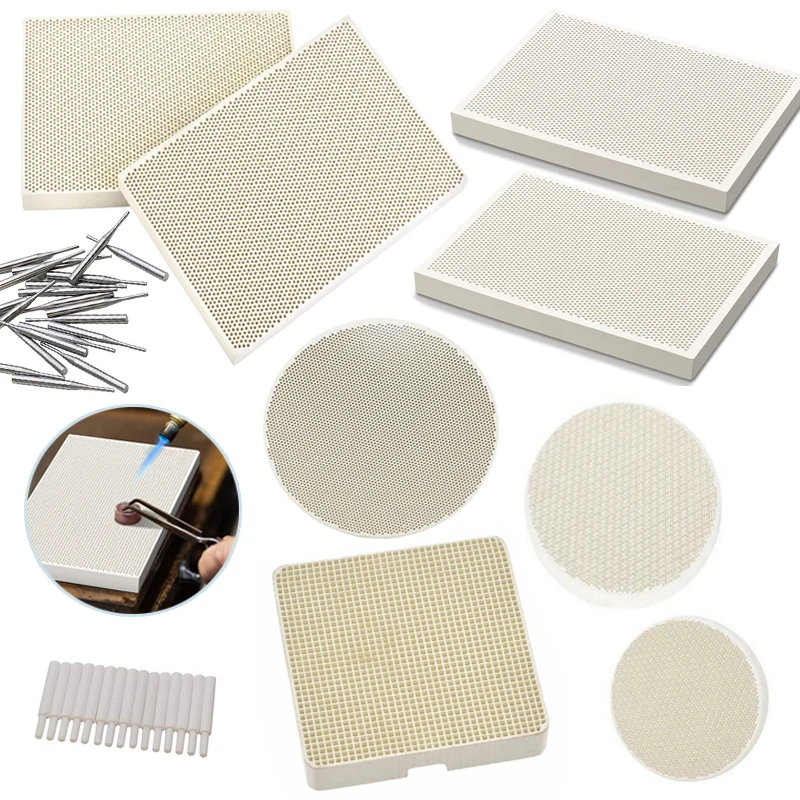 1 stücke Keramik Isolierung heißer bord Spezielle nadel für waben keramik platte schweißen platte mit loch casting werkzeug heizung platte Image