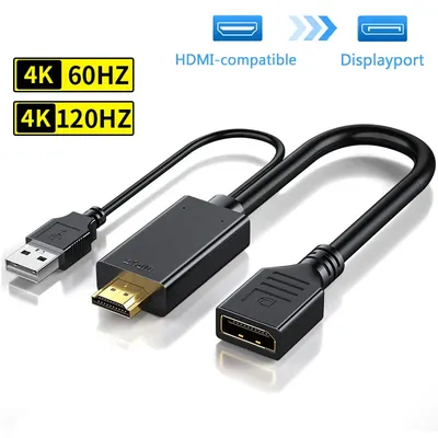 HDMI-Kompatibel Zu Displayport Konverter Kabel 4K HD 2,0 Adapter Für PC TV Box Xbox PS4 PS5 Laptop projektor HD Zu DP Kabel Image