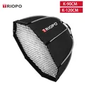 Triopo 90cm 120cm Tragbare Softbox Profissional Bowens Berg Mit Waben Octagon Dach Im Freien Weiche