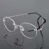Runde Randlose Brillen Rahmen für Männer und Frauen Optische Brillen Brillen brillen