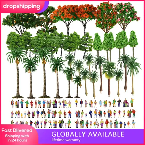 15x Kunststoff Modell Palm Bäume Straße Strand Landschaft Layout 1:100-1:300 zug Eisenbahn