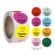 Lächeln Gesicht Aufkleber 500 Stück/Rolle für Kinder Belohnung Aufkleber gelbe Punkte Etiketten