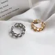 LATS Gold Farbe Plating Kette Form Ringe für Frauen Männer Vintage Gothic Chunky Hip Hop Ring Antike