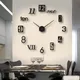 2022 neue 3D Römische Ziffer Acryl Spiegel Wanduhr Aufkleber Mode DIY Quarz Uhren Uhr Dekoration