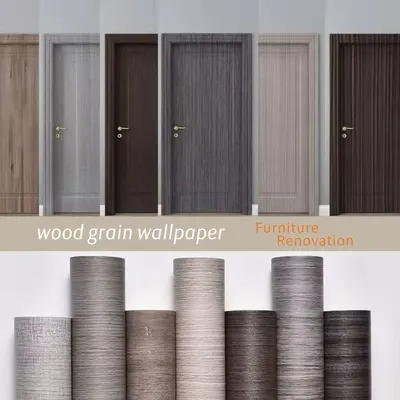 90 Breite Holzmaserung Tür Aufkleber für Kleider schrank Schrank Tisch Schrank Möbel wasserdichte Image