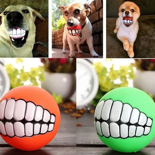Haustier Hund Welpen Ball Zähne Silizium Kauen Spielzeug Sound Neuheit Spielen Funny Spielzeug Hund