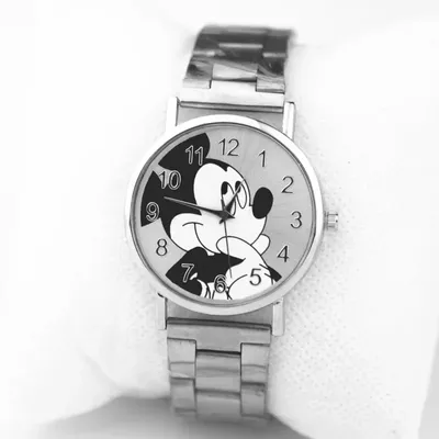 Heiße Mickey Mouse Marke Frauen Uhr stilvolle Edelstahl Mesh lässig Quarzuhren Mädchen Geschenk