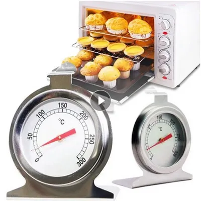 Edelstahl Ofen Thermometer Lebensmittel Fleisch Grill Kochen Mini Zifferblatt Aufstehen Temperatur