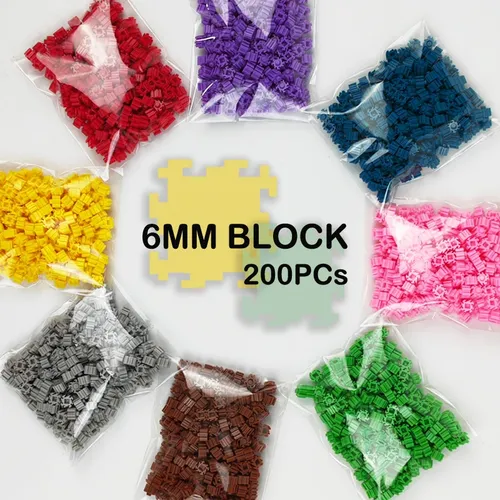 200 stücke 6*6mm Micro Diamant Bausteine 3D Pixel Blöcke Puzzle DIY Puzzle kinder Spielzeug