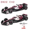 Bburago 1:43 2022 F1 Alfa Romeo Racing Team C42 #24 Guanyu Zhou #77 Valtteri Bottas Legierung Auto