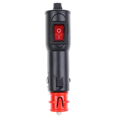 NEUE 1PCS 12V-24v High Power Männlichen Auto Zigarette Leichter Buchse Stecker Stecker Mit Rot Image