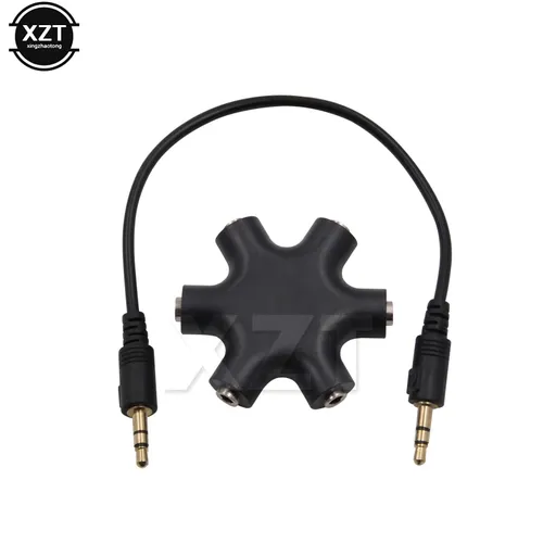 6 Multi Port 3 5mm Kopfhörer Adapter Jack Stecker Stereo Kopfhörer Splitter für PC/MP3 Smartphone