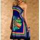 Boho Sommer Frauen Kleid Sexy Sommerkleider Off Schulter Floral Print Tunika Strand Kleider Große