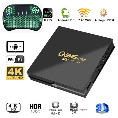 Android 14 Smart TV Box IPTV Set Top Box Allwinner H313 Quad Core WIFI HD 4K Media Player H. 265 Q96