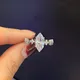 Huitan 2022 Trend Marquise Cubic Zirkon Ringe für Frauen Vorschlag Engagement Liebe Ring Jahrestag