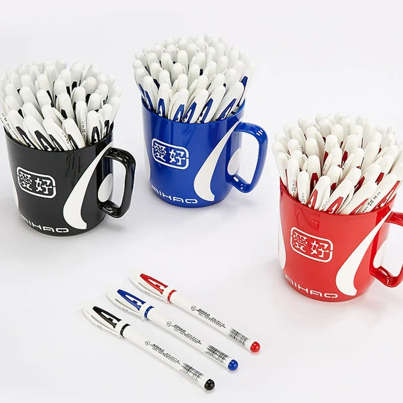 12p Top-Marke heiß! Berühmte Marke AIHAO 801A 0,5 MM Kappe Gel Tinte Stift Prüfung Notwendige Schule & Büro Liefern Glattes Schreiben Hohe qualität Image