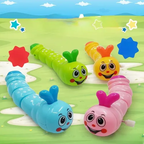 1 stück Caterpillar Clockwork Cute Cartoon Tiere Wind Up Spielzeug für Kinder Raupe Form Krabbeln