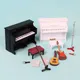 Kinder Miniatur Spielzeug Mini Instrument Klavier Violine Modell für ob11 bjd Puppe 1:12 Puppenhaus