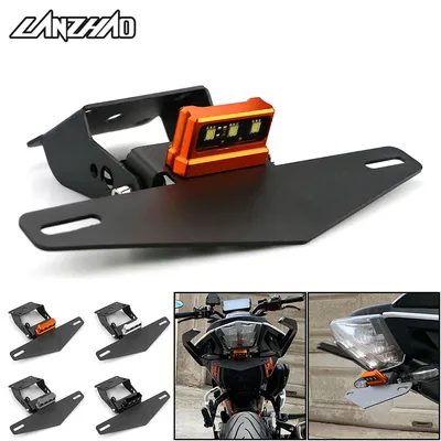 Motorrad Kennzeichen halter Rahmen halterung mit Licht für ktm duke 250 390 2017 2018 2019 2020 2021