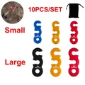 5/10PCS Outdoor Zelt Wind Schnur Seil Schnallen S Typ Teller Aluminium Legierung Seil Spanner