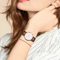 Dropshipping Japan Quarz Einfache Frauen Mode Uhr Weiß Lederband Damen Handgelenk Uhren Marke