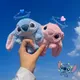 Disney 12cm Stich und Engel Puppen tasche Anhänger Cartoon Anime Lilo & Stich Plüschtiere Schlüssel