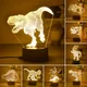 Neue 3d Lampe Dinosaurier Nachtlicht Kinder führte Dino Lampe schöne USB Acryl Brille Tisch