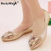 Strass Design Frauen Wohnungen Schuhe Frau Faulenzer Frühling Herbst Casual Slip Auf Damen Ballette Flache Schuhe Plus Größe 34-45 WSH3502