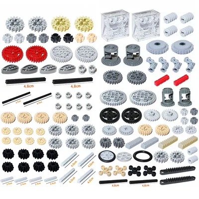 MOC-Steine, technisches Zubehör, Großpackung, mehrere Größen, Getriebe, Kreuzachsen-Set, kompatibel Image