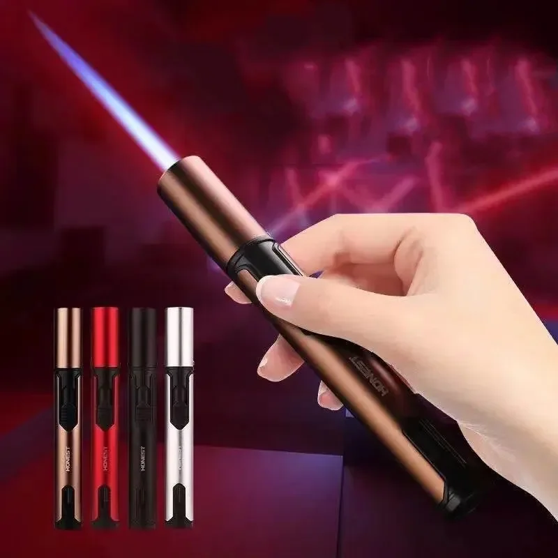 Ehrlich Airbrush Jet Butan Kerze Feuerzeug Metall Gas Küche Taschenlampe Turbo Winddicht Zigarre Rohr Feuerzeug Outdoor BBQ Gadgets Image