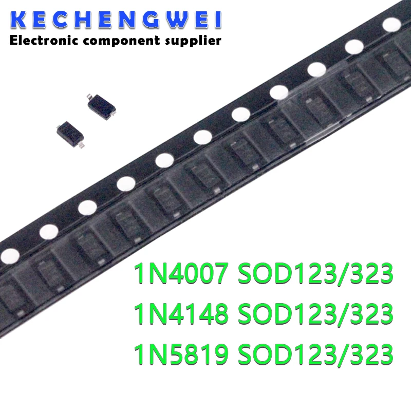 100 Stück SMD-Diode 0805 SOD-123 1N5819 1N4007 1N4148 SOD123 SOD-323 1206 1N4148WS 1N5819WS B5819WS SOD323 Image