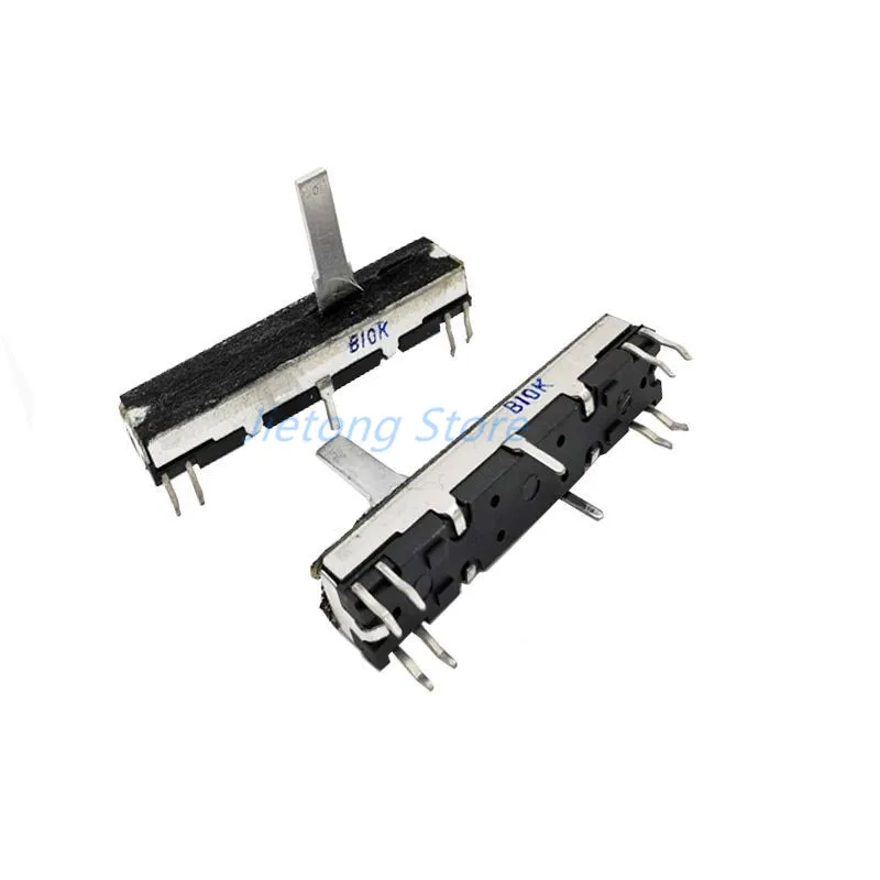 1 Stück 45 mm Schiebepotentiometer 4,5 cm Stereokanal B10K Achsenlänge 15 mm Schiebehub 30 mm Image