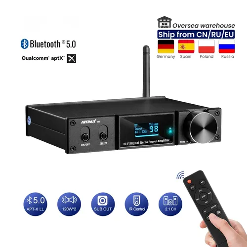 AIYIMA D05 5 0 Bluetooth Sound Verstärker 120W × 2 HIFI 2 1 Kanal Digital Power Verstärker Subwoofer