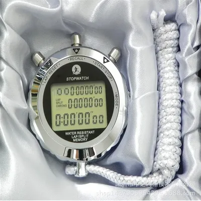 Metall Digital Timer Sport Stoppuhr Wasserdicht Speicher Zähler Antimagnetisch Chronograph modische